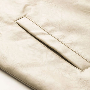 Chaqueta de cuero de peso pesado de moda para hombre Chaqueta de diseño único para hombre Ropa de invierno al aire libre Tamaño regular - Product Image 5