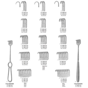 Retractor Volkmann de 2 Puntas Afiladas, 22 cm de Largo, Juego de Instrumentos Manuales de Acero Inoxidable - Product Image 4