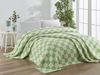 Couverture en mousseline tissée à l'intérieur de la fibre de coton 100% Couverture en coton volumineux et épais 160x220cm 62x86inch Plain Collection Blanket