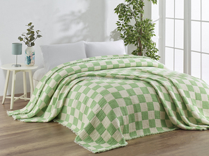 Muselina tejido interior fibra de algodón relleno 100% algodón manta voluminosa pesada gruesa 160x220cm 62x86 pulgadas manta de colección lisa - Product Image 4
