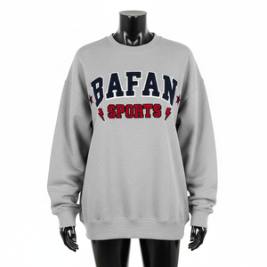 Sweat-shirt oversize pour femmes en tissu polaire GSM, couleurs gris, bleu marine, rouge, logo brodé personnalisé, vêtements de sport pour femmes, sweat-shirt respirant - Product Image 1