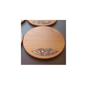 Vente en gros de sous-verres carrés et ronds en pierre de bambou et de marbre en bois naturel de style classique à bas prix - Product Image 6