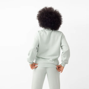 High Quality Custom Made Women's Quarter Zip SweatSuit 100% Cotton Winter Wear Sweat Proof <b>Tracksuits</b> - Product Image 3
