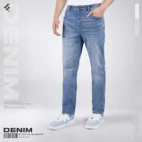 Jeans skinny pour hommes et femmes en denim mélangé de haute qualité, lavage vintage, vêtements décontractés, vente en gros, surplus de stock de marque