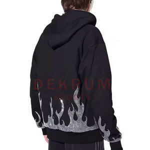 Sudaderas con Capucha de Alta Calidad para Hombre, con Pedrería, de Algodón/Poliéster, Personalizables, MOQ Bajo de 20 Piezas, Moda de Invierno - Product Image 4