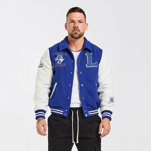 Hot Design Custom Logo Royal Blue <b>Varsity</b> <b>Jacket</b> For <b>Men</b> Letterman College <b>Bomber</b> <b>Jacket</b> Baseball Winter <b>Varsity</b> <b>Jacket</b> For <b>Men</b> - Product Image 1