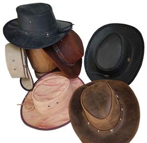 Sombreros de Vaquero de Cuero Genuino de Estilo Multicolor al por Mayor, Sombreros de Rancho de Montar a Caballo Estilo Occidental, Logotipo Personalizado, Sombreros de Vaquero de Cuero Surtidos - Product Image 1