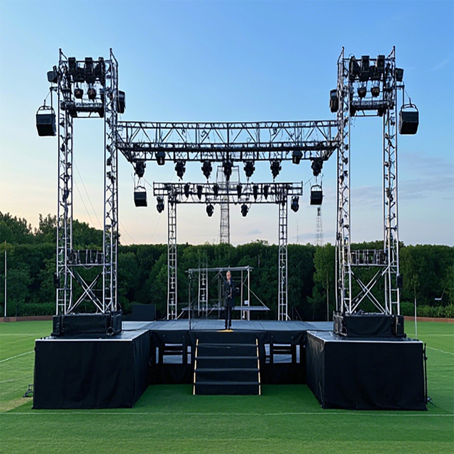 OEM Concert Stage Music Scene Lighting Dj Truss Stage Structure Aluminium Mobile Dj Lighting Truss for Music Festival  Event