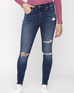 Pantalones vaqueros ajustados para mujer Control de barriga elástico Pantalones vaqueros lápiz de moda con todos los colores y MATERIAL PERSONALIZADO disponible - Product Image 1