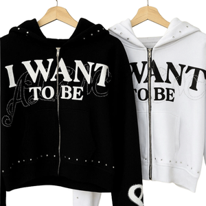 เสื้อกันหนาวมีฮู้ดสำหรับผู้ชายเสื้อมีซิปรูดซิปประดับพลอยเทียมแบบกำหนดเอง - Product Image 2