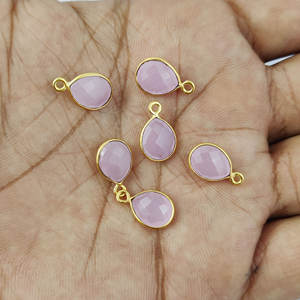 Pendentif lunette en forme de poire avec pierres précieuses - Product Image 5