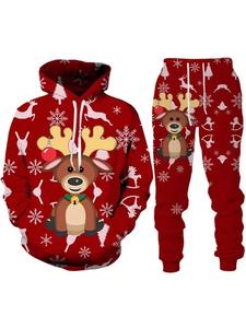 Nouveau sweat à capuche pour homme de Noël, confortable et tendance, 100% polyester, Noël avec logo personnalisé, faible MOQ - Product Image 3