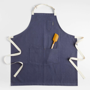 Delantal de accesorios de cuero de lona impermeable Unisex de alta calidad, Impresión de logotipo personalizado, uniformes para restaurante y Bar, venta al por mayor - Product Image 1