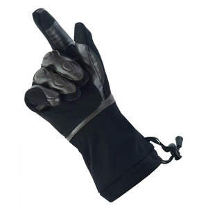 Gants de moto en cuir mi-doigts pour l'hiver avec design respirant coupe-vent Fonctionnalité écran tactile Antidérapant Logo personnalisé - Product Image 3