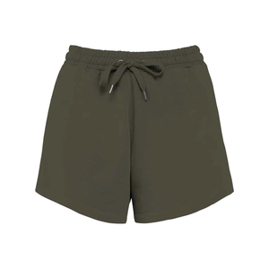 Shorts chauds personnalisés en coton molletonné pour femme, respirants, délavés à l'acide, avec cordon de serrage, taille mi-haute - Product Image 6