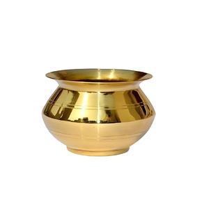 Petite taille Kalash doré nouveauté indien laiton métal Culture traditionnelle Design pour la décoration de la maison forme ronde Lota - Product Image 6