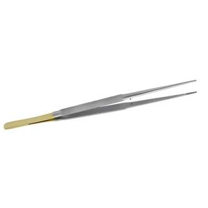 Pinzas de Microsutura TC 7.25 con Plataforma, Mango Dorado, Instrumento Quirúrgico Manual de Acero Inoxidable de Precisión, Resistente a Altas Temperaturas - Product Image 4