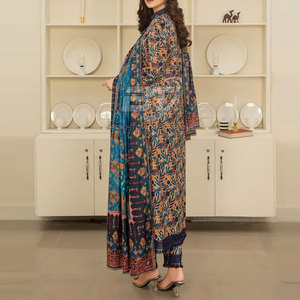 Conjunto de Kurta, Pantalón y Dupatta 2025 en Talla Adulto, Conjunto Étnico de Kurta Shalwar, Vestido Casual de 3 Piezas para Mujer Pakistaní - Product Image 4