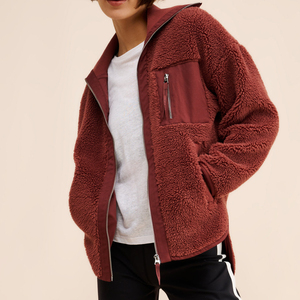 Veste en sherpa pour femme tendance et de haute qualité, confortable et tendance, tissu respirant, prix bas, vestes légères 2026 - Product Image 3