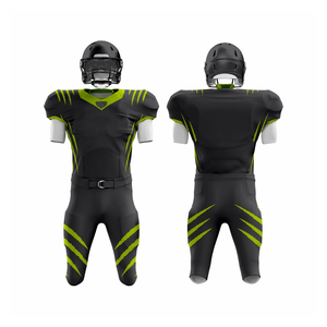 Customizable American Football Uniform Men's Blue Sublimated Moisture Wicking <b>Athletic</b> Fit Short Sleeve All Seasons - Product Image 4