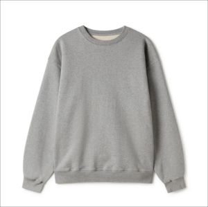 Qualité supérieure, sweat-shirt en molleton français 100% coton gris chiné pour homme, personnalisé, écologique, respirant, séchage rapide, élégant - Product Image 1
