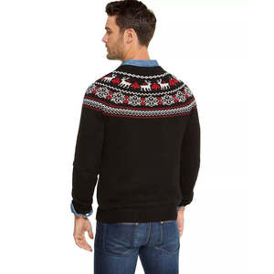 Maglione da Uomo Charter Club con Motivo Fair-Isle in Nero, Taglia Large - Product Image 2