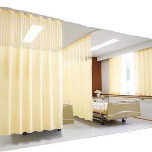 Cortinas de Privacidad para Hospital Color Beige, Ignífugas, Antibacterianas, con Cuerda de Escalera Integrada, Persianas de Poliéster Personalizadas - Product Image 6