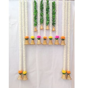 พวงมาลัยดอกดาวเรือง mogra ตกแต่งงานแต่งงานอินเดียตกแต่งวัดฉากหลังเวทีตกแต่งบ้านแขวนผนังสายตกแต่ง - Product Image 2