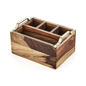 Carrito de madera ligero con acabado natural para una solución de almacenamiento para las necesidades diarias del hogar - Product Image 1