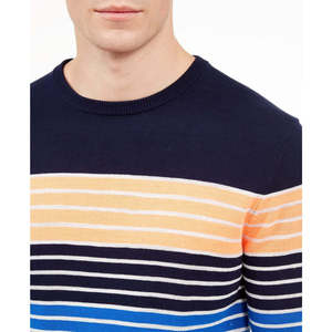 Maglione da Uomo Stile Vintage a Righe con Collo Tondo, Motivo Cosmic Crunch, Taglia Extra Large, Caldo, Sottile, Lavorato a Maglia, Maniche Lunghe, Logo Stampato - Product Image 3