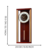 Horloge murale moderne en bois à affichage simple, style nautique, chiffres anglais, sonnerie, style antique, pour salon, décoration intérieure, bureau