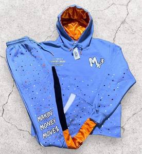 Ensemble de survêtement sport décontracté pour homme de qualité supérieure, sweat à capuche en polaire doux et pantalon de jogging, tenue athlétique respirante et chaude pour l'hiver, logo personnalisé - Product Image 5