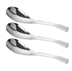 Cuchara de sopa de acero espejado Cucharas de café de postre Cuchara de sopa de acero inoxidable Juego de 6 para obsequios - Product Image 3