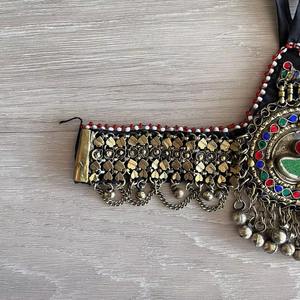 Afghani Cultural Heritage Handmade Diamond Tribal Ethnic <b>Vintage</b> Fashion Women's <b>Necklace</b> Party Festival - Product Image 2