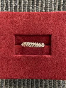 14K Gold Pave Half Eternity Band Eternity Brilliant Lab Grown Diamond Band Rose Gold Wedding Band para fiestas - Product Image 6