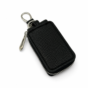 Funda de Cuero para Llaves de Coche, Protector de Llaves Universal Antipérdida, Estuche para Llaves con Textura de Nogal y Gancho - Product Image 1