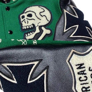 Veste bomber vintage personnalisée Glory Outdoor blanche pour homme, broderie chenille unie personnalisée, veste universitaire d'hiver - Product Image 6