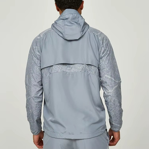 Chaqueta cortavientos impermeable personalizada de moda de alta calidad de nuevo diseño para hombre chaqueta de Color sólido para hombre - Product Image 6