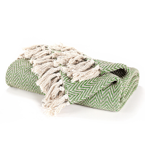 Jeté de couverture marocaine à pompons en coton de taille personnalisable tissé à la main Style Boho pour housse de canapé Design uni - Product Image 4