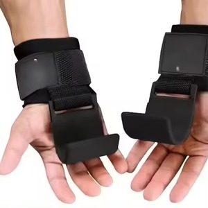 Weight Lifting Hooks Pull up Grips Wrist <b>Wraps</b> Straps Weightlifting Grip Wrist Support for Gym Workout - Product Image 1