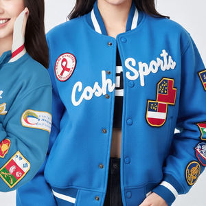 Streetwear Mode Coton Remplissage Chenille Broderie Shell Letterman Veste Manches En Cuir Personnalisé Haute Qualité Varsity Veste - Product Image 3