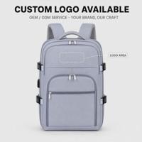 Sac à dos de voyage imperméable pour week-end avec fermeture éclair USB, sacs pour ordinateur portable, sac à dos multifonctionnel unisexe pour adultes