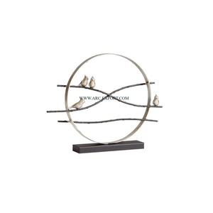 Metal Silver Table Decoration Home Decor Indoor Fancy Sculpture Resort and Cafe Party Tabletop Modern Sculpture Affordable Price - Product Image 1