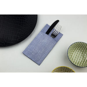 Tovaglioli Tascabili Kanguro Bianchi 40x40cm con Stampa Blu Cow Boys, 960 Pezzi, B2B - Product Image 1