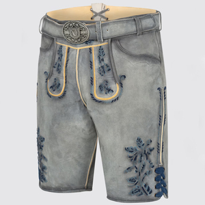 Lederhosen bavarois/allemand bavarois traditionnel Oktoberfest hommes court Lederhosen en vente maintenant - Product Image 4