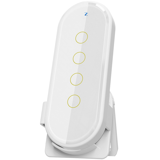 For for ZigBee Scene Switch Wireless Smart Home 4 Gang 12 Scene Touch Panel Tempered Glass Light Switch Remote Control