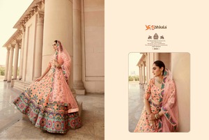 Designer Bridal Embroidery with Print Work Lahenga Choli with Blouse Indian Women Lehenga Choli Indian Traditional <b>Clothes</b> 2022 - Product Image 4