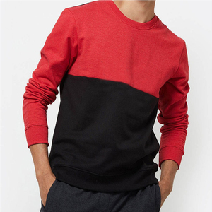 100% coton Double panneau hommes sweat bonne qualité col rond pull haut pour homme uni teint pour l'hiver - Product Image 3