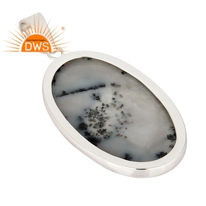 Trendy Selling Sterling Silver Natural Dendrite <b>Opal</b> Gemstone Pendant Custom Jewelry Manufacturer - Product Image 3