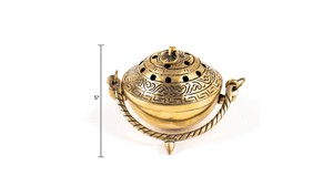 Quemador de incienso de latón industrial de gran oferta, venta al por mayor, quemador de incienso de latón dorado, quemador de incienso antiguo de latón - Product Image 6